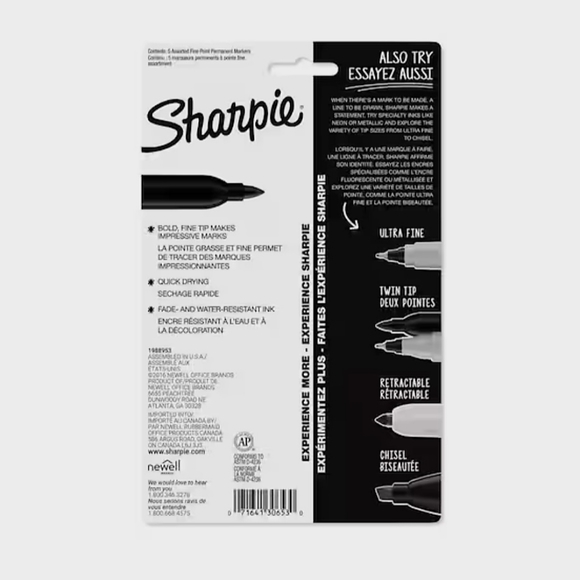 Sharpie Multicolor Five Pack - Picture 9 of 9